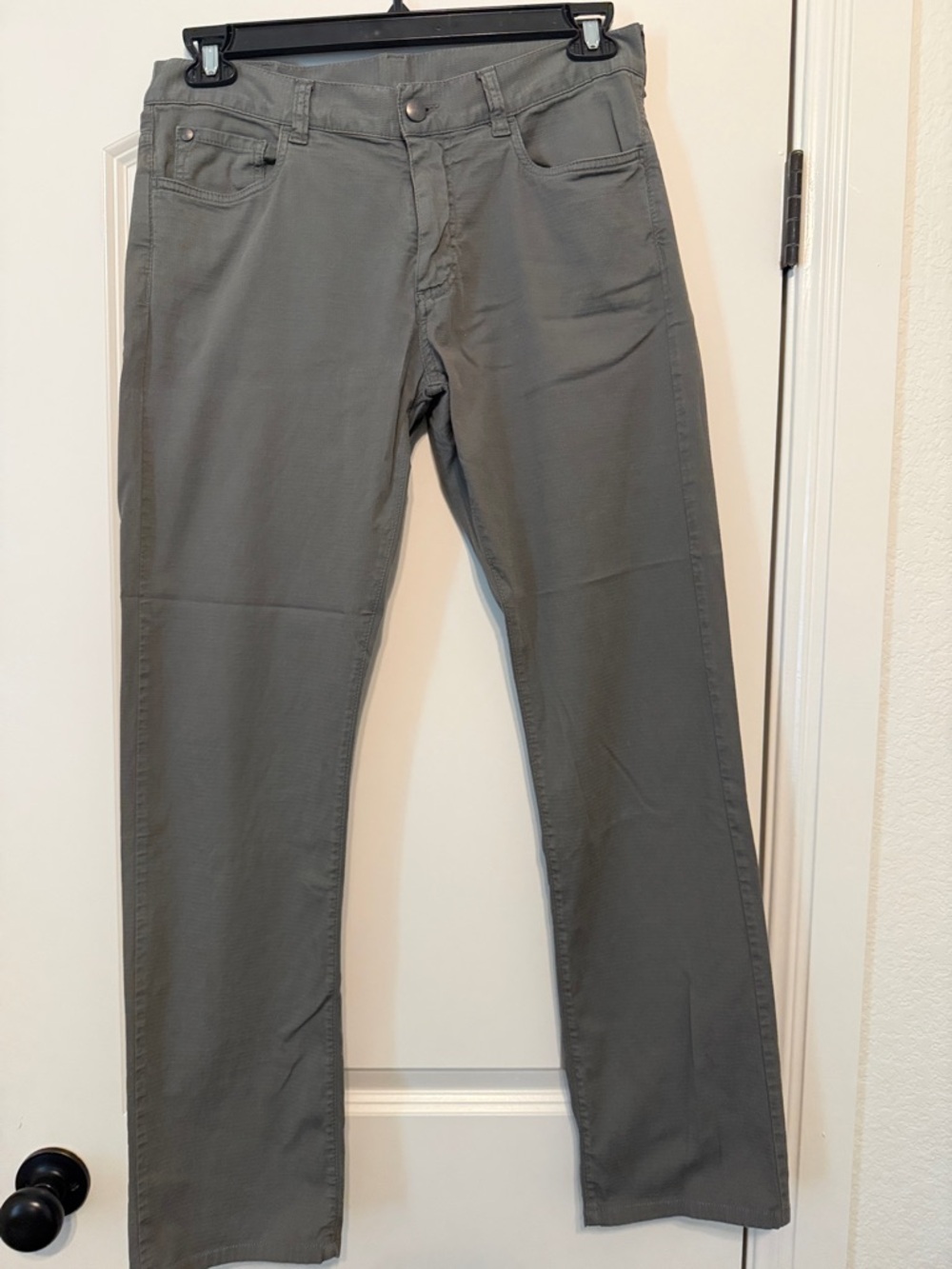 Canali Olive Gray Straight-Leg Men's Pants